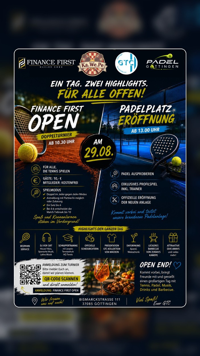 finance first open am 29.08.!